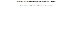 Desktop Screenshot of e-contentmanagement.com